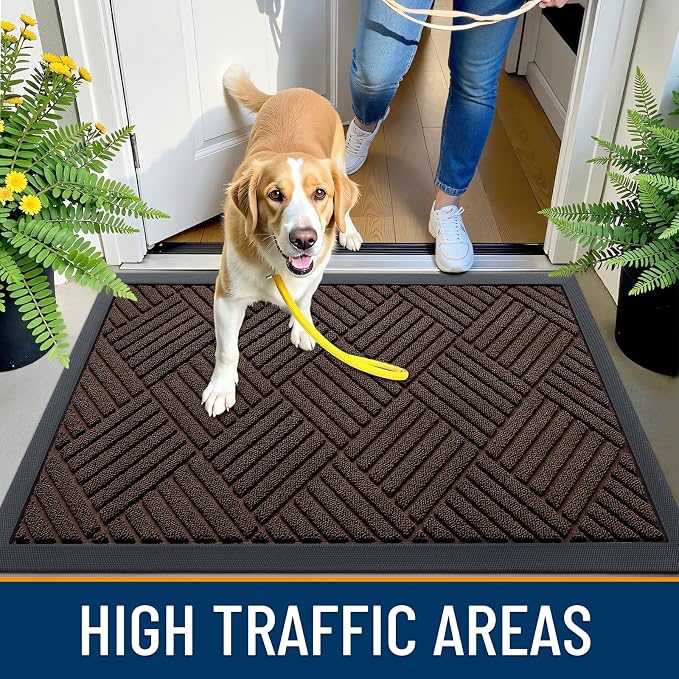 OLANLY Front Door Mat Outside Entrance 71x47, Waterproof Heavy-Duty Doormat | - Image 6