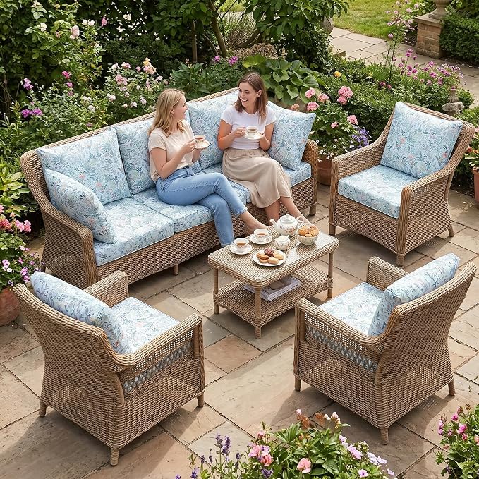14Pcs Patio Cushion Covers Stretch Outdoor Furniture Protector Slipcovers | - Image 2
