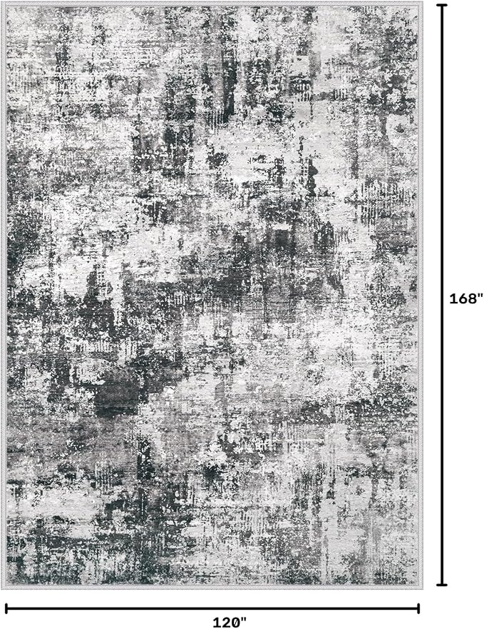 10x14 Area Rug for Living Room: Washable Abstract Large Soft Rugs Non Slip - Image 2