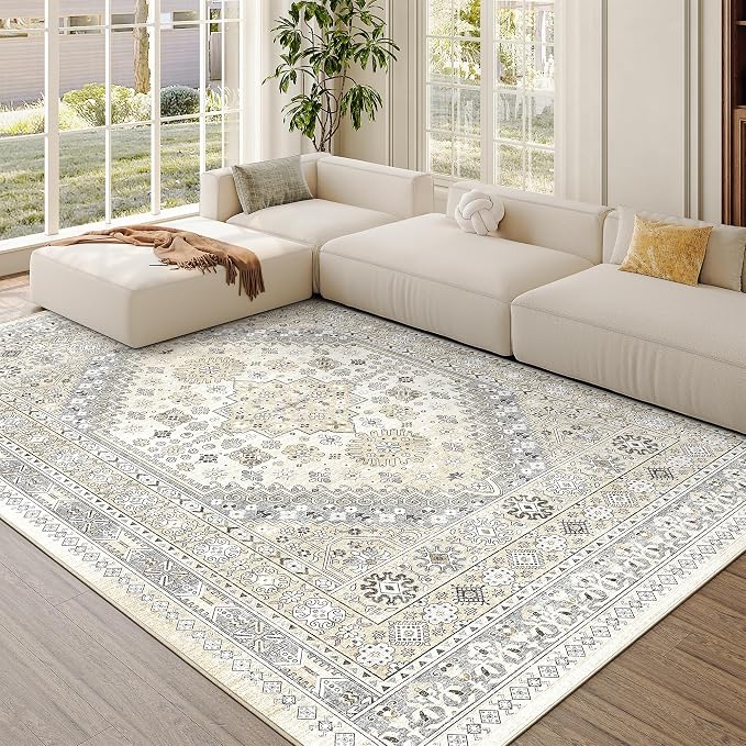6x9 Area Rugs for Living Room, Large Washable Rug, Dining Room, Low Pile - Image 4