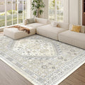 5x7 Area Rugs for Living Room, Large Washable Rug, Dining Room, Low Pile by Zesthome