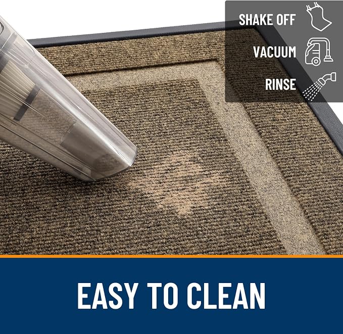 OLANLY Front Door Mat Outside 71x23, All-Season Heavy-Duty Rubber Doormat | - Image 6