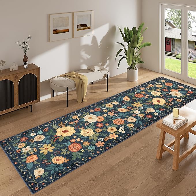DUKINO 3x10 Runner Rug, Washable Kitchen Runner Rug Non Slip, Low Pile - Image 3