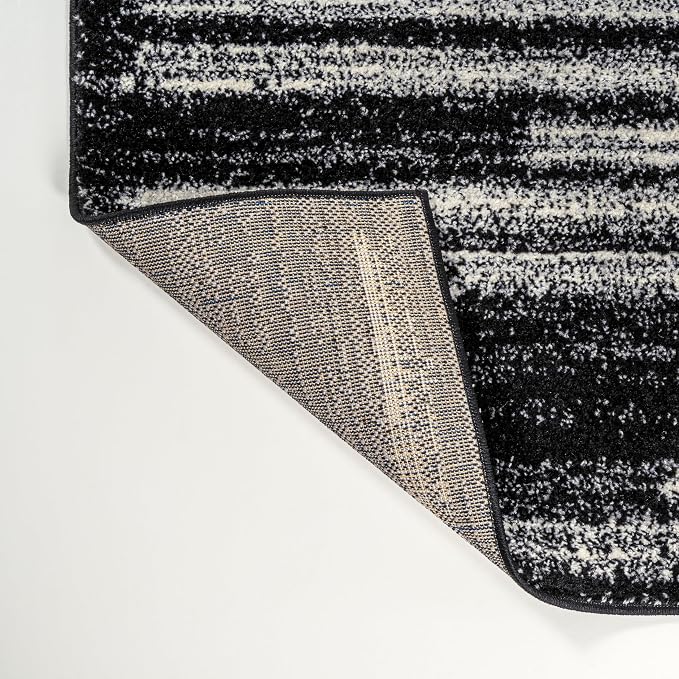 JONATHAN Y Khalil Modern Berber Stripe Black/Cream Indoor Area Rug, Contemporary - Image 9