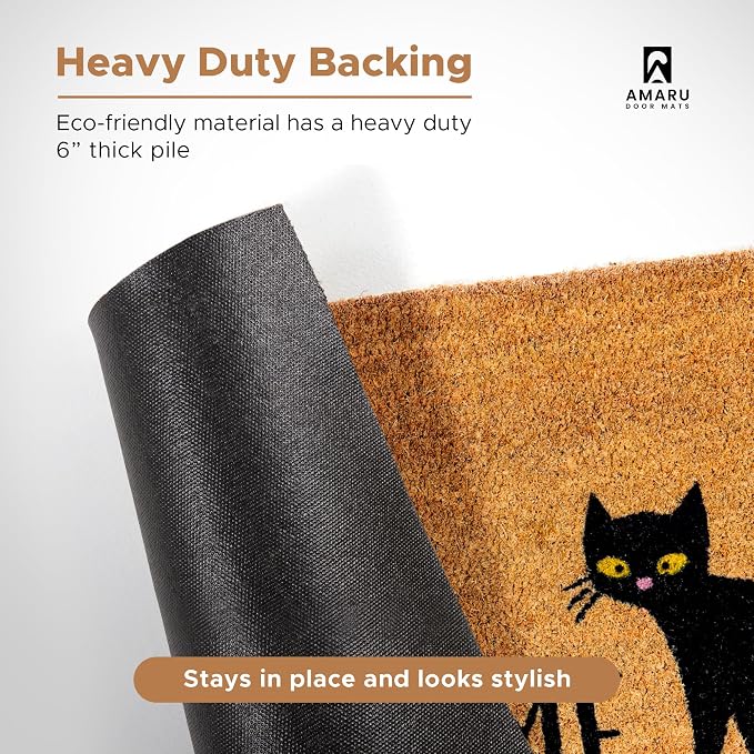 Coir Welcome Mat, 17 x 29 in | 100% Natural Coir, Anti-Shedding, Durable PVC - Image 6