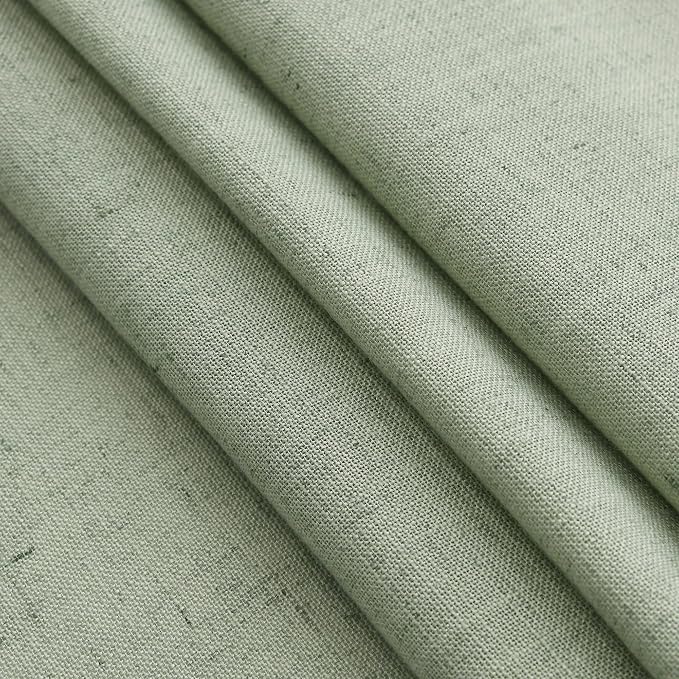 Light Sage Linen Curtains for Living Room 63 Inches Long 2 Panel Set Light - Image 7