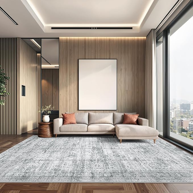 8x10 Area Rugs for Living Room, Large Washable Rug, Dining Room, Low Pile - Image 3