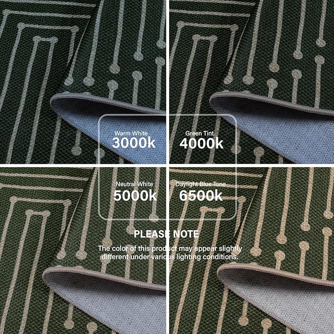 Lahome Maze Line Green Kitchen Runner Rug, 2x8 Outdoor Easy Jute Runner Rug | - Image 6