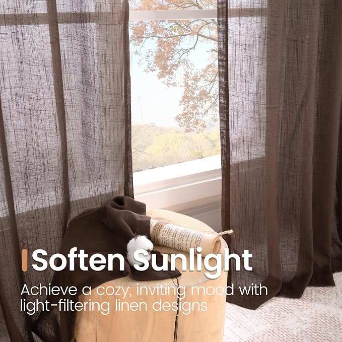 BGment 96 Inches Long Linen Curtains - Image 5