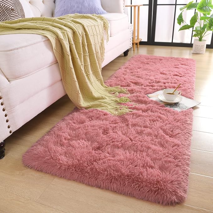 Chicrug Soft Runner Rug for Bedroom Living Room Plush Fluffy Rug 2x10 | Shag - Image 3