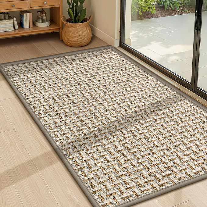 Door Mat Indoor Entrance 24"x36", Absorbent Indoor Door Mat, Non Slip Rubber by LEKEEPGO