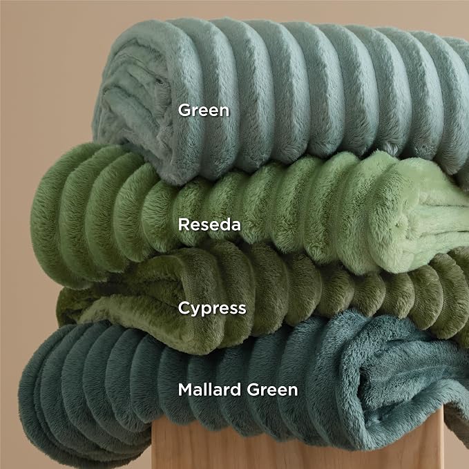 Bedsure Soft Sage Green Throw Blanket - Image 8