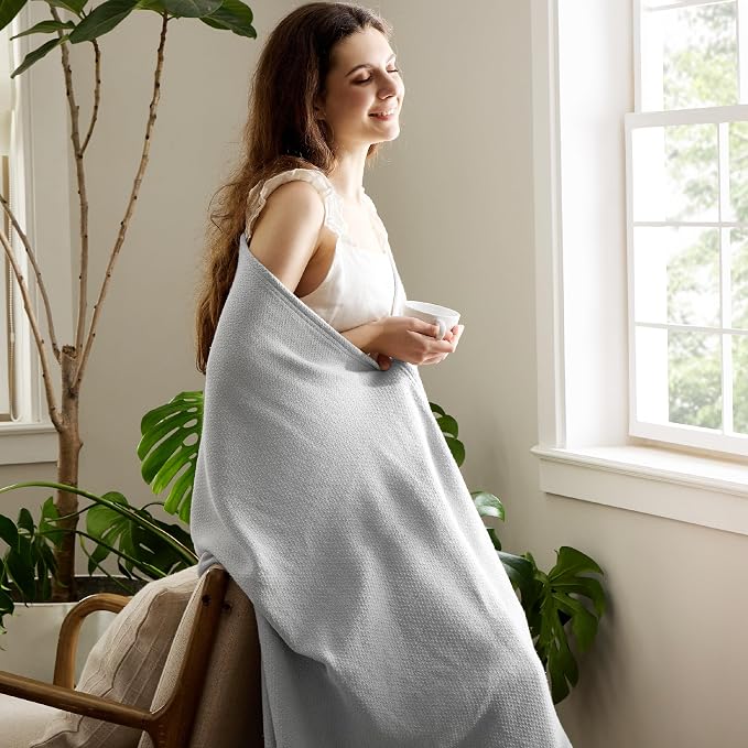 Bedsure GentleSoft 100% Cotton Blanket Twin XL Size - Image 4