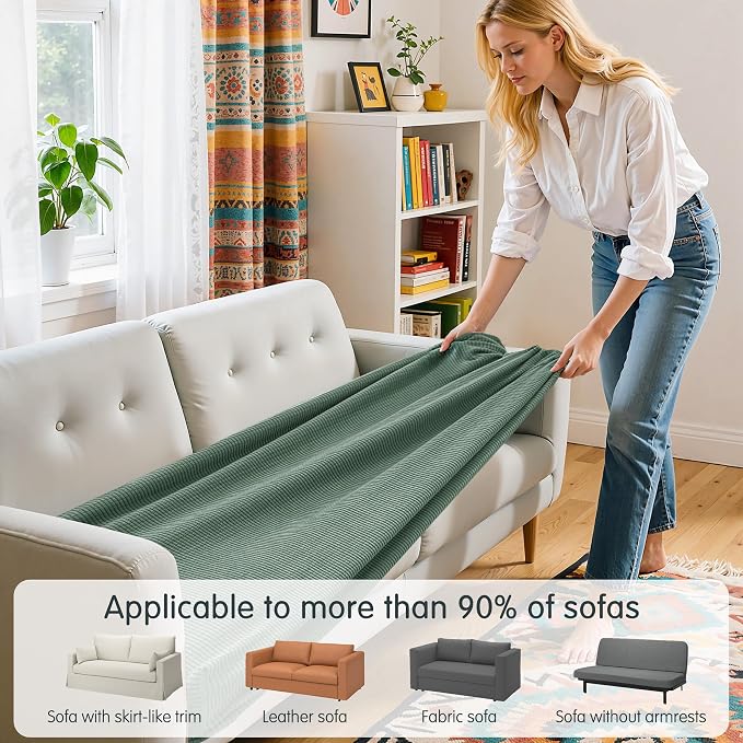 Hokway Couch Cushion Covers Stretch Cushion Covers Sofa Seat Cushion Slipcover - Image 4