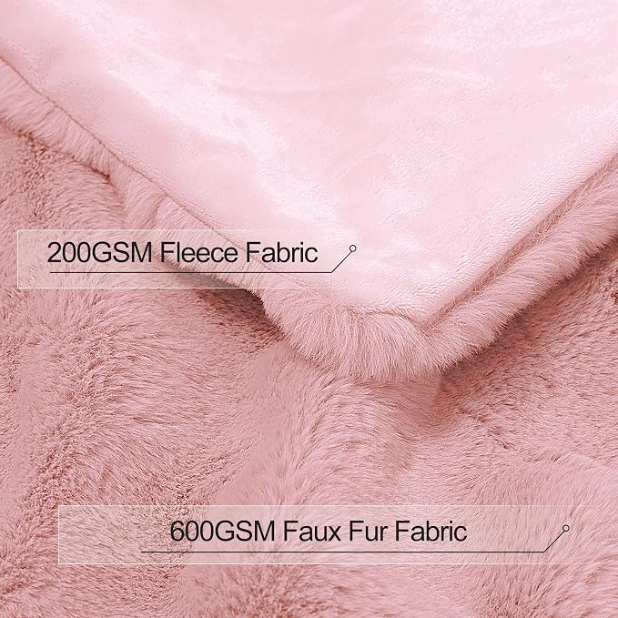 Luxury Faux Rabbit Fur Throw Blanket - Image 3
