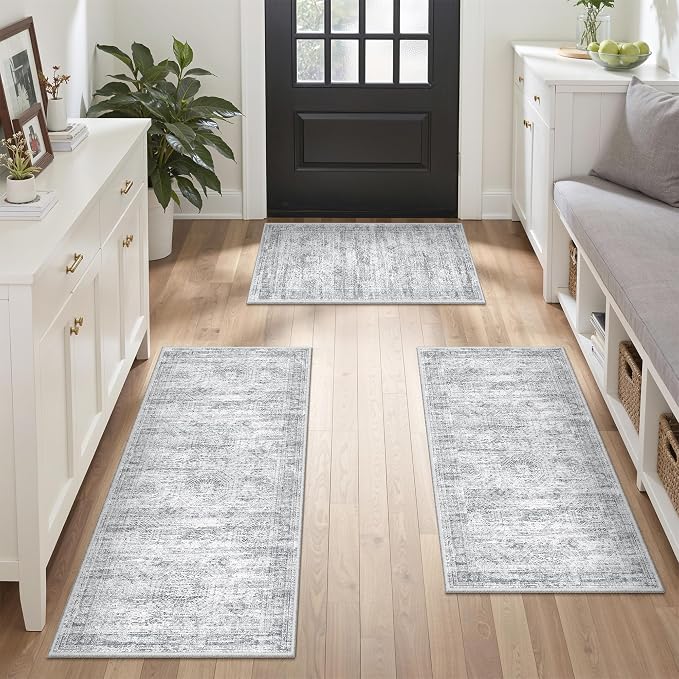 Kitchen Rugs Sets of 3, 2x3 2x4 2x5 Rug Runner, Dining Room, Soft Runner Rug - Image 4