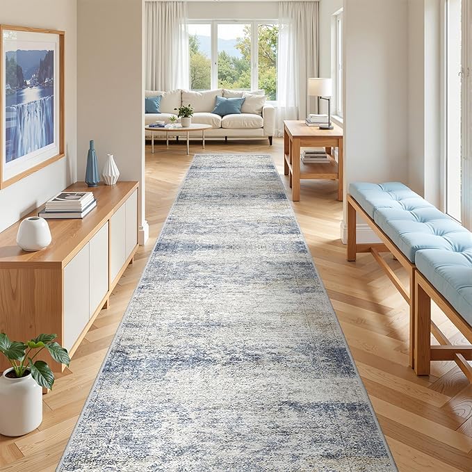 3x20 Runner Rug Non Slip, Washable Hallway Runner Rug, Living Room, Dining Room - Image 4