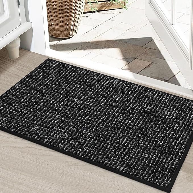 BEQHAUSE Dirt Trapper Door Mat 24" x 36", Non-Slip Washable Doormats, Low by BEQHAUSE