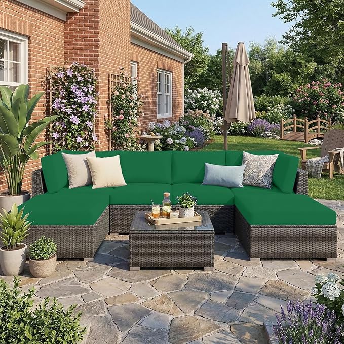 Waterproof Outdoor Cushion Covers, Stretch Patio Slipcovers | UV Resistant - Image 2