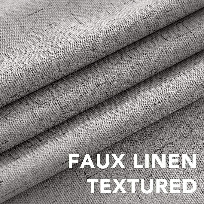 H.VERSAILTEX Blackout Curtains Linen Curtains 120 inches Long 100% Black Out - Image 4
