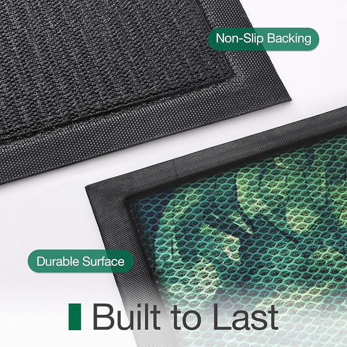 LUMI Outside Welcome Door Mat 17x30, Non-Slip Durable Rubber Easy Clean | - Image 9