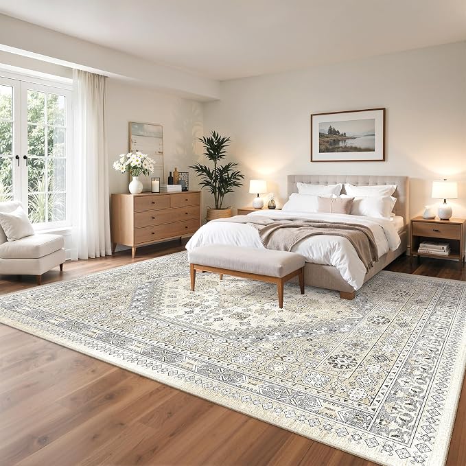 10x14 Area Rugs for Living Room, Large Washable Rug, Dining Room, Low Pile - Image 9