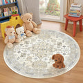 Round Rug 5ft, Circle Rug for Dining Room Table, Dining Room, Nursery Room by Zesthome