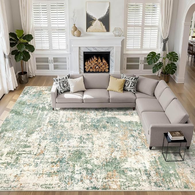 LOONGRUG 12x18 Area Rug Washable Large Neutral Modern Living Room Rugs | by LOONGRUG