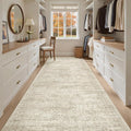 Soalmost Washable 4x10 Hallway Runner Rug Non-Slip Kitchen Entry Rugs Beige | by Soalmost
