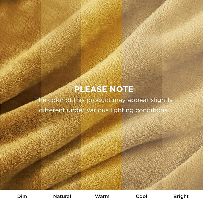 Bedsure GentleSoft Gold Fleece Throw Blanket - Image 3