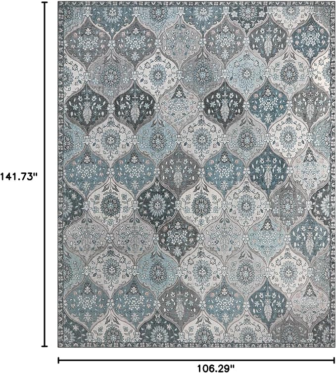 Lahome Moroccan Washable Rugs 9x12, Soft 9x12 Area Rug - Image 2