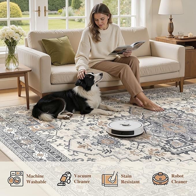 UERMEI 10x14 Area Rug Living Room Rugs - Image 7