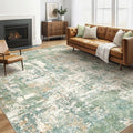 LOONGRUG 6x9 Area Rugs Washable Neutral Modern Living Room Rug Green | Abstract by LOONGRUG