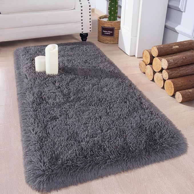 Chicrug Soft Runner Rugs for Bedroom Living Room Plush Fluffy Rug 2x4 | Shag by ChicrugHomeDecor