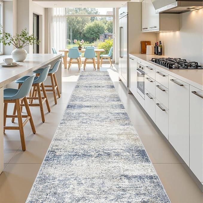 2'6 x 16' Runner Rug Non Slip, Washable Kitchen Rugs, Living Room, Extra Long - Image 3