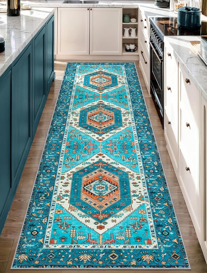 SERISSA 2'6"x10' Washable Non Slip Boho Runner Rug - Image 2