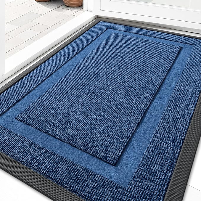 OLANLY Front Door Mat Outside 33x21, All-Season Heavy-Duty Rubber Doormat | by OLANLY