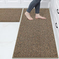 BEQHAUSE Kitchen Rugs and Mats 2PCS Non-Slip, Taupe | Kitchen Mats by BEQHAUSE