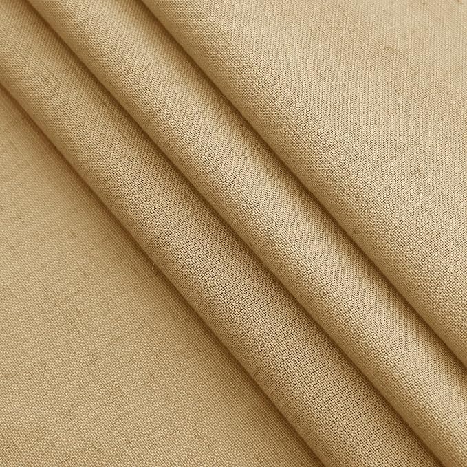 Gold Yellow Linen Curtains for Living Room 63 Inches Long 2 Panel Set Light - Image 7