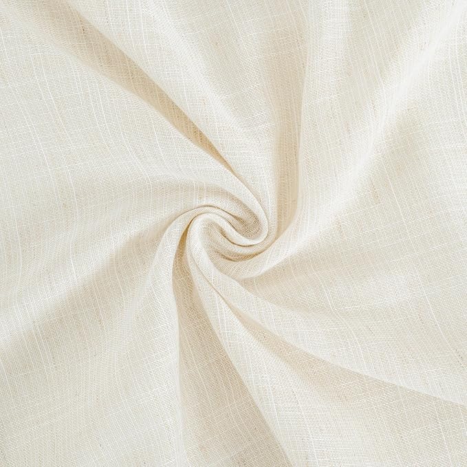 BGment Ivory Linen Curtains 54 Inches Long - Image 9