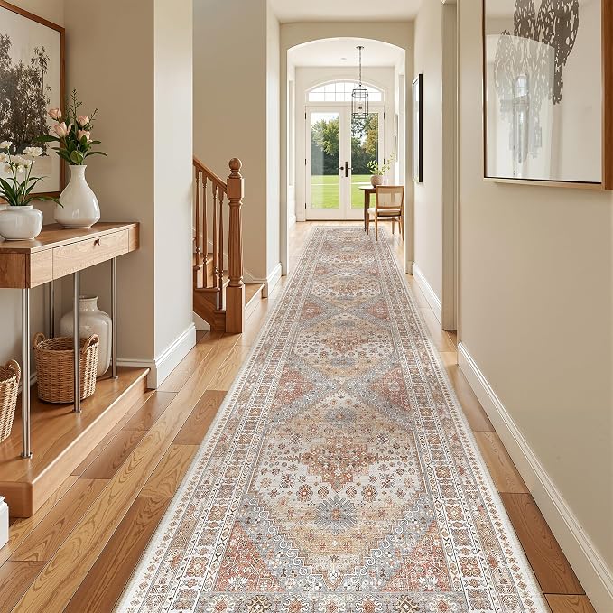3x18 Runner Rug Non Slip, Washable Hallway Runner Rug, Living Room, Dining Room - Image 3