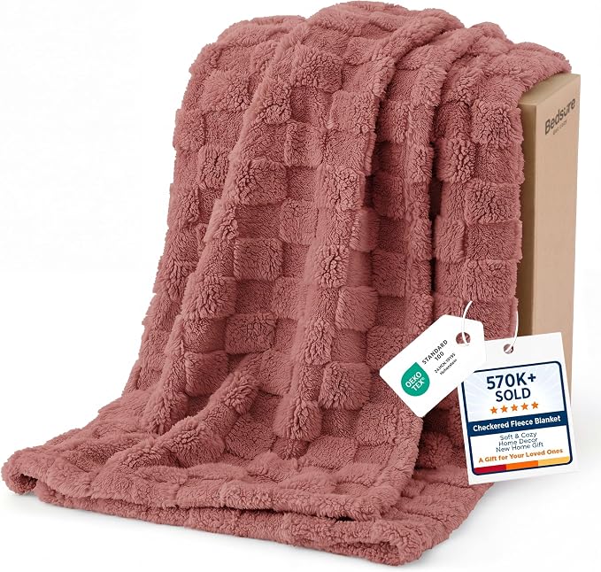 Bedsure GentleSoft Dusty Pink Throw Blanket by Unknown