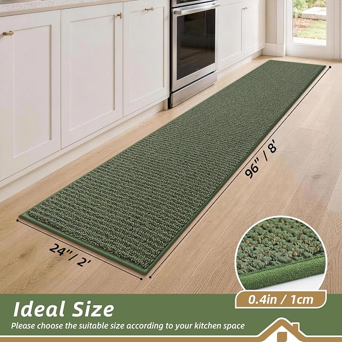 BEQHAUSE Kitchen Runner Rugs 24"x96", Kitchen Mats - Image 2
