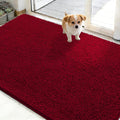 OLANLY Dog Door Mat for Muddy Paws 50x30, Super Absorbent Chenille Mud Mat | Red by OLANLY