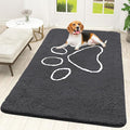 OLANLY Dog Door Mat for Muddy Paws 59x35, Paw Print Design Chenille Mud Mat | by OLANLY
