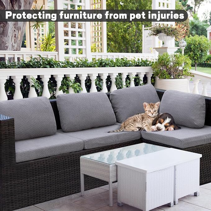 8Pcs Outdoor Cushion Covers, Elastic Patio Cushion Covers | Washable, - Image 3