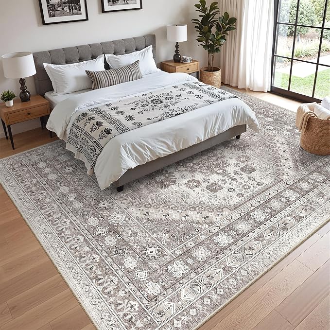 10x12 Area Rugs for Living Room, Large Washable Rug, Dining Room, Low Pile - Image 9