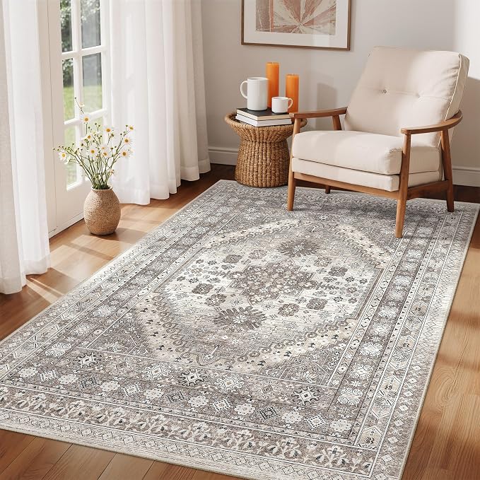 4x6 Area Rug for Entryway, Washable Kitchen Rug, Living Room, Dining Room by Zesthome
