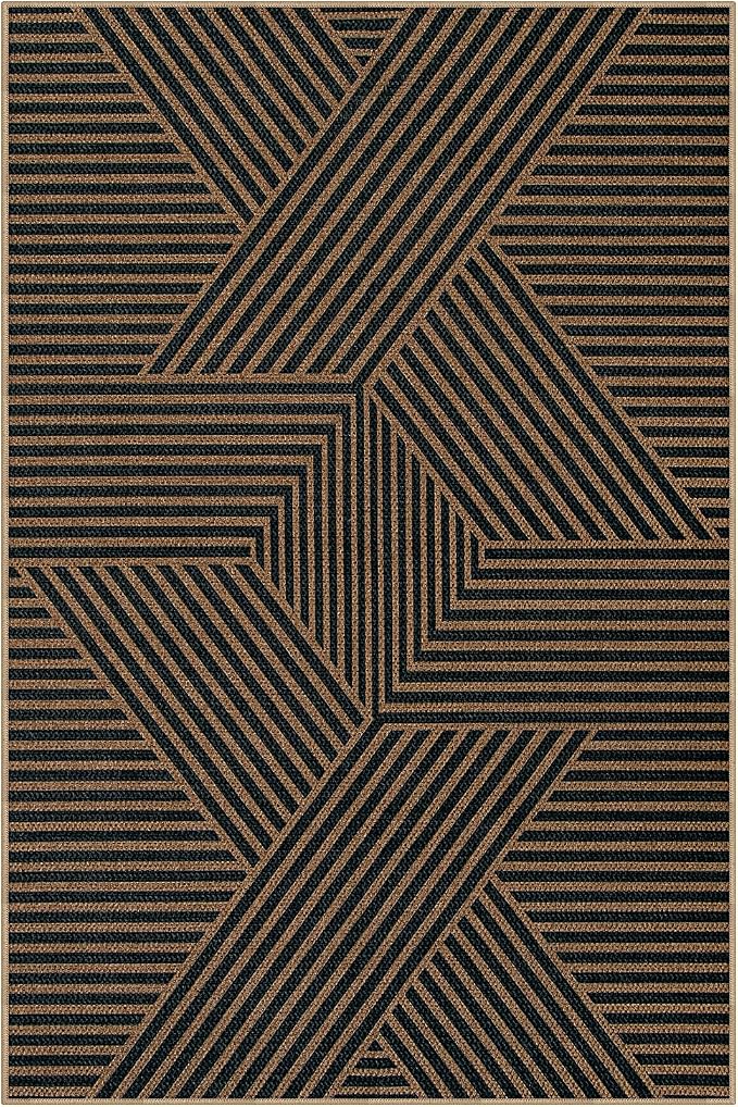 Lahome Modern Geometric Easy Jute Carpet, 6x9 Area Rugs - Image 8