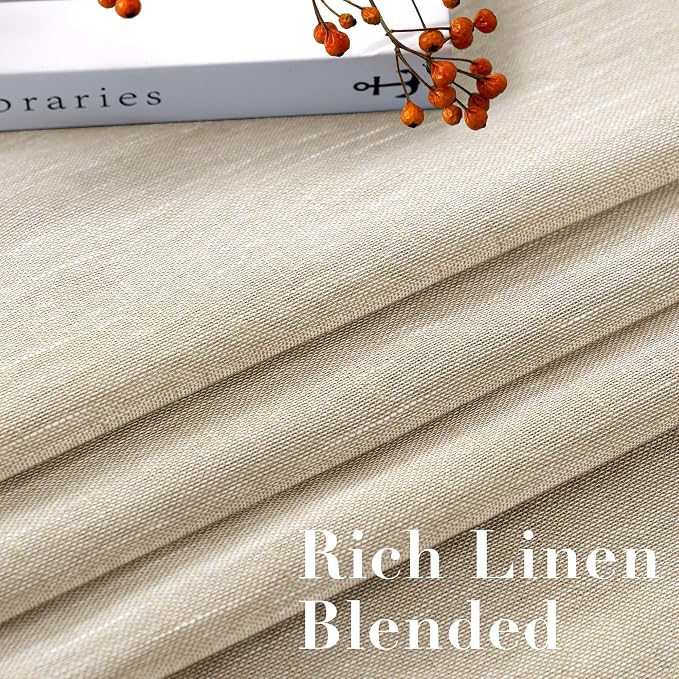 H.VERSAILTEX Linen Curtains Flax Linen Blended Curtain Panels - Image 4